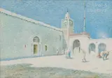 La mosquée du Barbier, Kairouan by Gaston Roullet, Aquarelle, sold Dec 2023