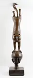 Chat-crobate by Sergio Bustamante, Bronze à patine brune, sold Feb 2023