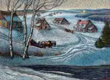 Sans titre - Scène d'hiver by Louis Paul Perron, Pastel, sold Feb 2023