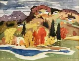 Piedmont by Paul Soulikias, Aquarelle, sold Feb 2023