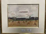 Le champ de blé by Maurice Savin, 1941, Aquarelle sur papier et trait de crayon, sold Jul 2021