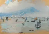 La baie de Hong-Kong by Albert Brenet, 1952, Gouache signée, sold Jun 2021