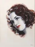 Mme Fossaert by Albert Brenet, Gouache signée en bas à droite, sold Jun 2021