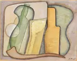 Nature morte by Bela de Kristo, Gouache sur carton signée en bas à droite, sold Jun 2021