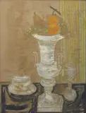 Nature morte aux fruits by Frederick Arthur Jessup, 1955, Aquarelle gouachée signée et datée en bas à droite, sold Jun 2021