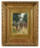 Cuirassier et infanterie de ligne au poste de garde by Édouard Detaille, Aquarelle avec rehaut de gouache, sold Oct 2025
