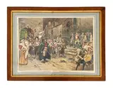 Sortie des défenseurs de Mayence le 24 juillet 1793 by Alphonse Lalauze, Aquarelle et gouache marquée à la plume « A, sold Oct 2025