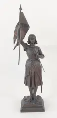 Jeanne d'Arc by Jean-Baptiste Germain, Bronze signé, sold Oct 2025