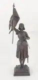 Jeanne d'Arc by Jean-Baptiste Germain, Bronze signé, sold Oct 2025