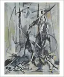 Composition abstraite by Selim Turan, Gouache sur papier, sold Jun 2018