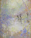 Une Rivière à Comé, Bénin by Guy Huze, Gouache signée en bas à gauche et située, sold Nov 2016