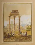Campo Viccino à Rome by Isidore Laurent Deroy, 1818, Aquarelle et rehauts de gouache signé, sold Oct 2016