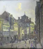 Vue de la Crapaurue à Verviers by Maurice Pirenne, 1928, Pastel signé et daté en bas à gauche, sold Oct 2016