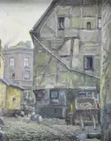 Rue Bouxhatte à Verviers by Maurice Pirenne, 1930, Pastel signé et daté vers le haut à droite, sold Oct 2016