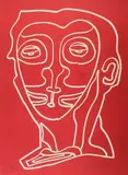 Portrait d'homme by Charles Lapicque, Lithographie signée en bas à droite et numérotée, sold Oct 2016