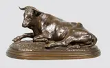 Taurreau couché by Rosa Bonheur, Epreuve en bronze à patine brun nuancé, sold Oct 2016