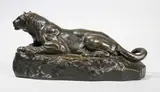 La panthère de Tunis by Antoine-Louis Barye, Epreuve en bronze à patine brun nuancé, sold Oct 2016