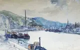 Les quais à Rouen by Fernand Herbo, 1928, Aquarelle signée, sold Jul 2016