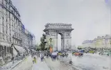 L'Arc de Triomphe, Paris by Frank-Will, Aquarelle signée en bas à gauche et située en bas à droite, sold Jul 2016