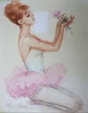 La danseuse by Charley Garry, Pastel signé en bas à gauche, sold Jul 2016