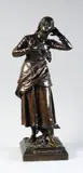 Jeanne d'Arc by Henry Étienne Dumaige, Epreuve en bronze à patine brun nuancé, sold Jul 2016