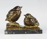 Les merlots by Henri Valette, Epreuve en bronze à patine brun nuancé, sold Jul 2016