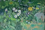 Pâquerettes et pissenlits by Mathurin Méheut, 1952, Gouache datée «52» et monogrammée en bas à droite, sold Apr 2016