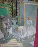 Les coulisses de l'opéra by Maurice Brianchon, Gouache signée en bas vers la droite, sold Apr 2016