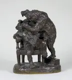 L'ours chez le dentiste by Christophe Fratin, Epreuve en bronze à patine brun nuancé, sold Apr 2016