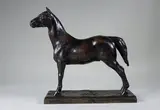 Cheval à l'arrêt by Louis Vidal, Epreuve en bronze à patine brun nuancé, sold Apr 2016