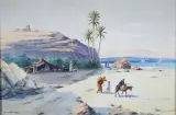 Au bord du Nil by Marcel Blairat, Aquarelle signée en bas à gauche, sold Apr 2016
