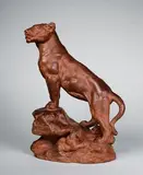 Lionne et ses deux lionceaux by Venanci Vallmit Jana Abarca, Epreuve en terre cuite signée et numérotée, sold Apr 2016