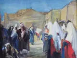 Le marché arabe by Charles Fouqueray, 1919, Aquarelle signée en bas à droite et datée «1919 ?», sold Apr 2016