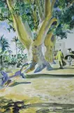 L'allée ombragée by Raoul du Gardier, Aquarelle signée en bas à droite, sold Apr 2016