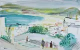 Ville d'Afrique du Nord by Gustave Lino, Aquarelle signée en bas à gauche, sold Apr 2016