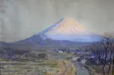 Vue du Mont Fuji by Bunsai Ioki, Aquarelle signée en bas vers la droite et située Nikko, sold Apr 2016