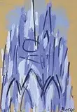 Vue de cathédrale by Pierre Bosco, Gouache signée en bas à droite, sold Feb 2016