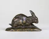 Lapin oreilles dressées (terrasse modifiée) by Antoine-Louis Barye, Epreuve en bronze à patine brun rouge nuancé, sold Feb 2016
