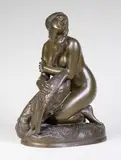 Leda by Antoine Étex, Epreuve en bronze à patine brun clair nuancé, sold Feb 2016