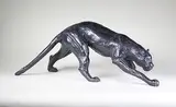 Panthère noire en chasse by Jorge Borrás, Epreuve en bronze à patine brun foncé, sold Feb 2016
