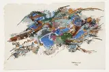 COMPOSITION" by Manuel Cargaleiro, 1960, Gouache sur papier signé et daté en bas vers la droite, sold May 2009