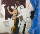 SUZANNE ET ..." by Jean-Michel Alberola, 1986, Pastel sur papier signé en bas à gauche, sold May 2009