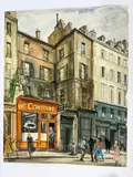 Rue de Seine, Chez Constant by Albert Decaris, Aquarelle, sold May 2025