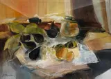 Nature morte aux figues by Bernard Taurelle, Gouache et aquarelle sur papier, sold May 2025