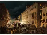 Nächtlicher Karneval in rom by Ippolito Caffi, oil on canvas, offered Sep 2024