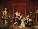 Henri iv Empfängt den Spanischen Gesandten, Beim Spiel mit Seinen Kindern by Jean-Auguste-Dominique Ingres, oil on canvas, offered Mar 2019