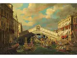 In Venedig by Francesco Zanin, oil on canvas, sold Mar 2023