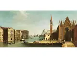Und Santa Maria Della Salute by Giuseppe Bernardino Bison, oil on canvas, sold Jun 2023
