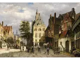 Fantasievolle Niederländische Stadtansicht by Willem Koekkoek, oil on canvas, sold Sep 2023