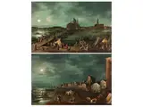 Festa del Redentore by Giovanni Grubacs, oil on panel, sold Dec 2022
